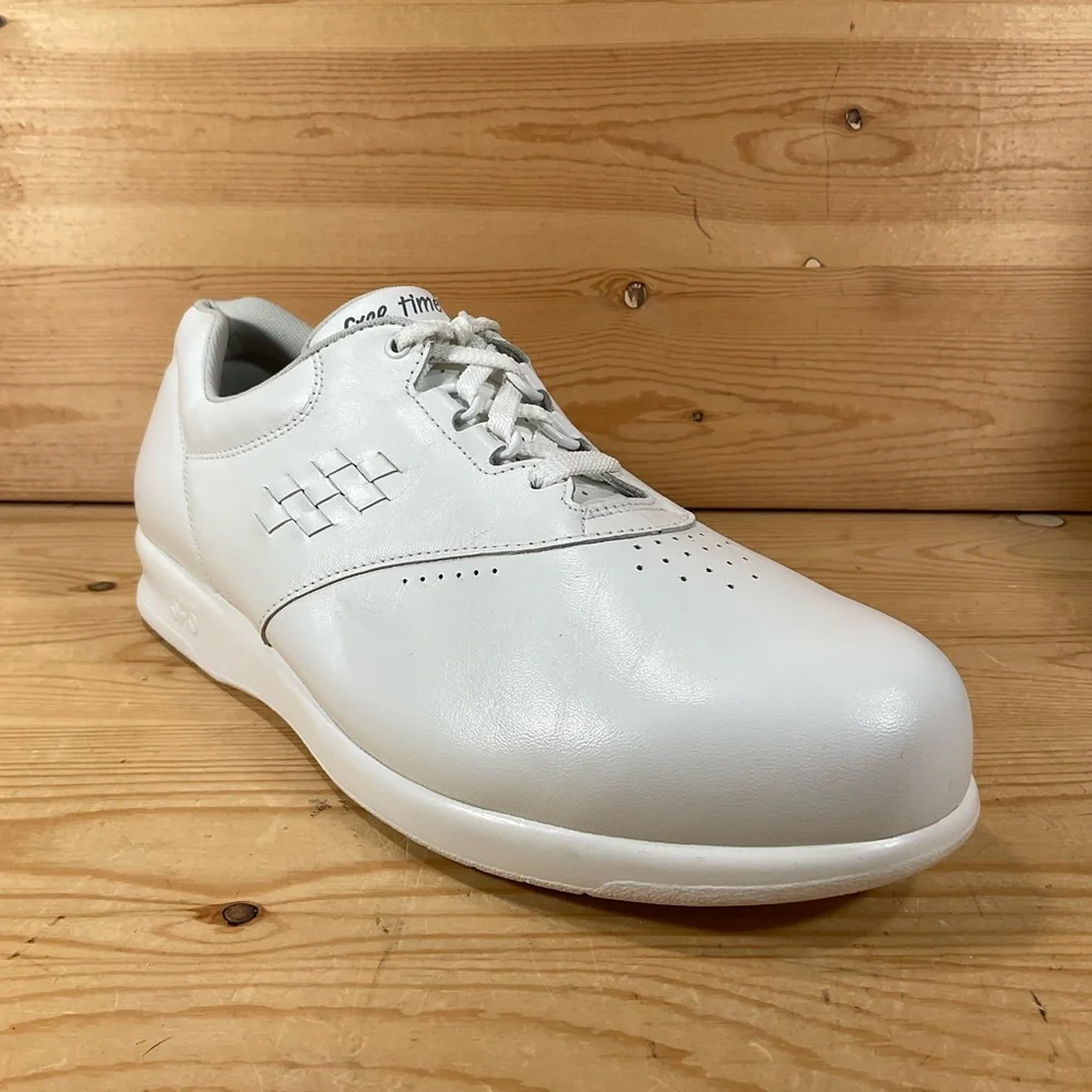 SAS Free Time Tripad Comfort Shoes Women’s 12 WW Double Wide White Leather USA